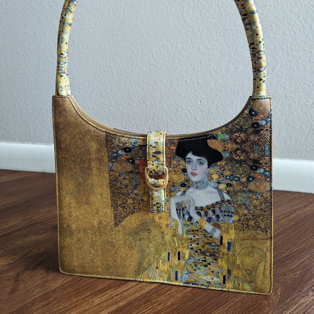 Stunning ICON Los Angeles Shoulder Purse: Gustav Klimpt's Portrait Of Adele Bloc
